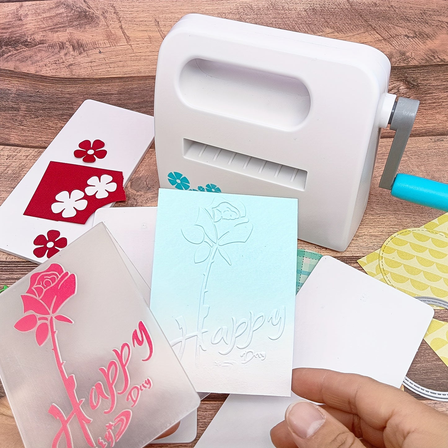 Alinacutle Mini Die Cut Machine Embossing Folder Use Machine, Manual Portable Embossing Machines Full Kit Included, For Art, Craft, Scrapbooking - Precise Cutting, Easy Operation, DIY Craftsmen And Beginners