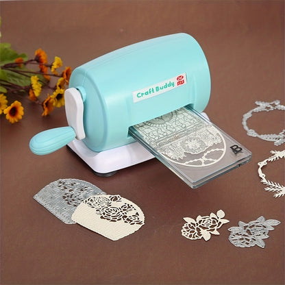 6 Colors Craft Buddy Scrapbook Die Cutting Embossing Machine\u002F1 Set A&B Acrylic Cutting Pads for DIY Scrapbooking Paper Crafts Cutter Machine Tool - PE Material, Battery-Free