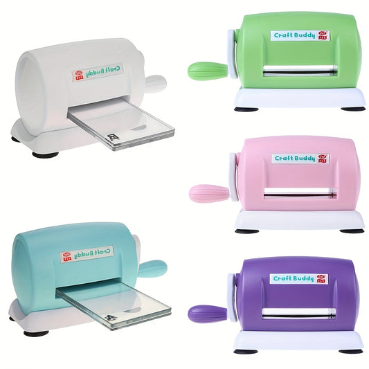 6 Colors Craft Buddy Scrapbook Die Cutting Embossing Machine\u002F1 Set A&B Acrylic Cutting Pads for DIY Scrapbooking Paper Crafts Cutter Machine Tool - PE Material, Battery-Free