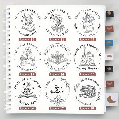 The Animal, Plant and Book Story Series Print Embosser Stamp, can be Printed Directly on Books, Notebooks, Tissues, Stickers, Paper\u002F Plastic Packaging, Beloved by Book Lovers and Pet Lovers
