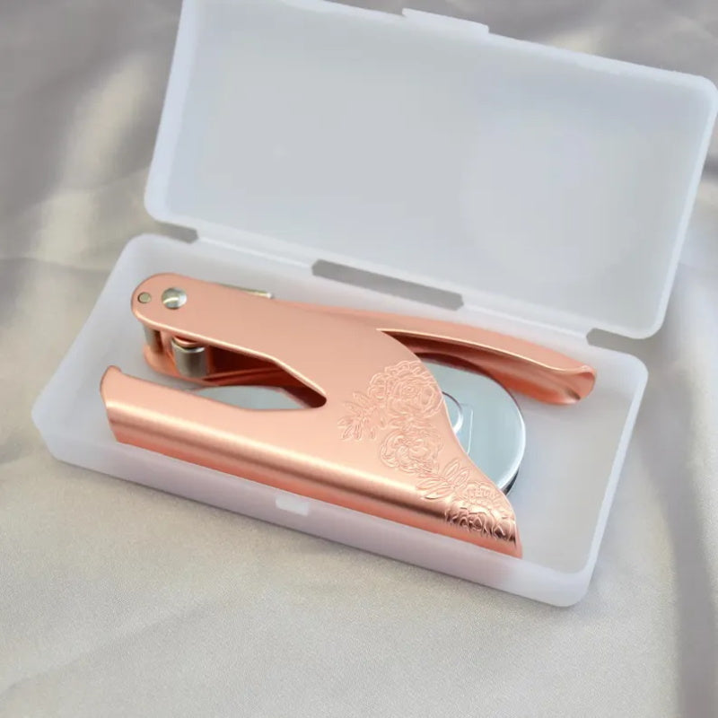 Mysterious Pattern Letter Series Rose Golden Print Embosser Stamp, Make Your Own Letter Seal, Printed Directly on Books, Tissues, Notebooks and Gift Boxes, Easy to Operate, Easy to Carry