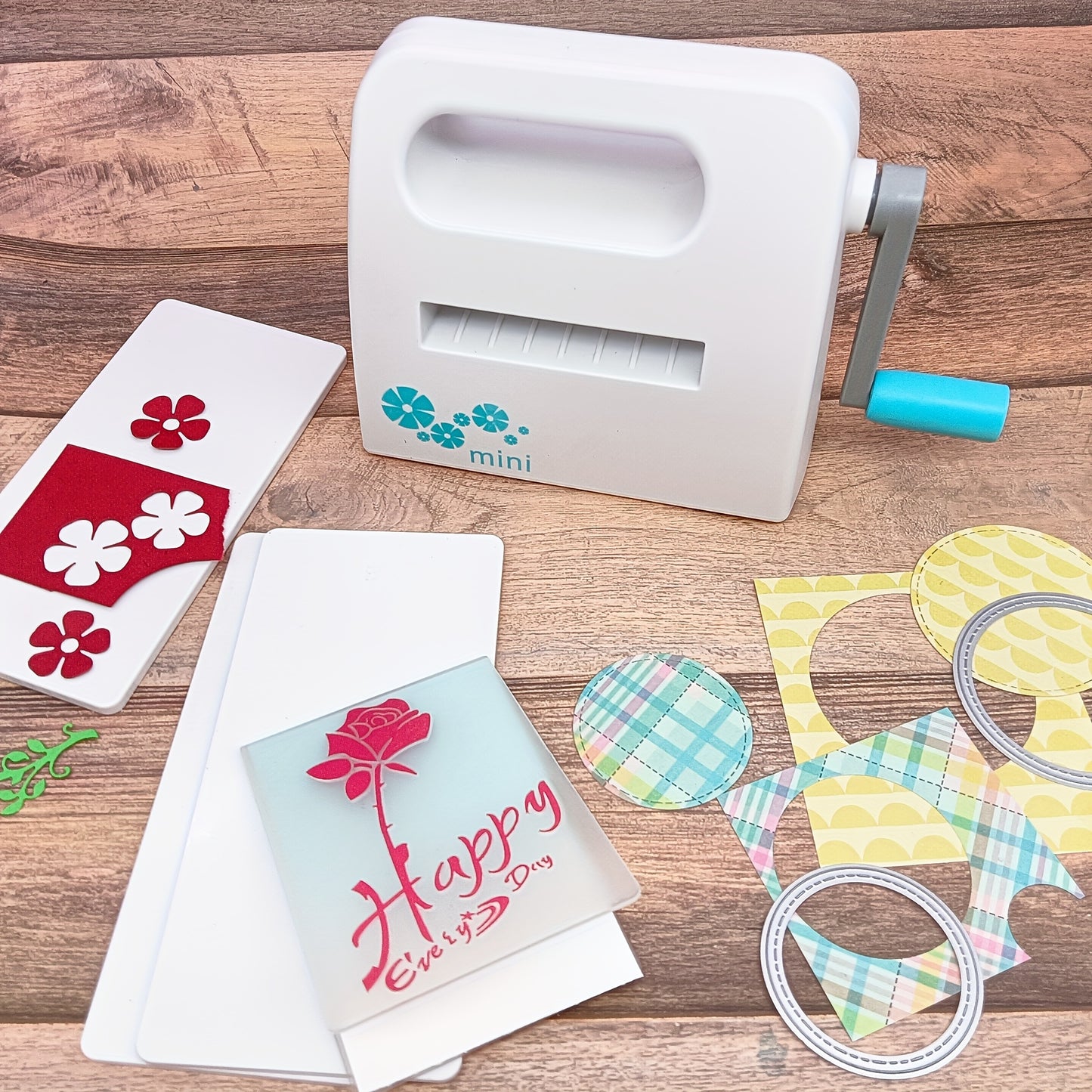 Alinacutle Mini Die Cut Machine Embossing Folder Use Machine, Manual Portable Embossing Machines Full Kit Included, For Art, Craft, Scrapbooking - Precise Cutting, Easy Operation, DIY Craftsmen And Beginners