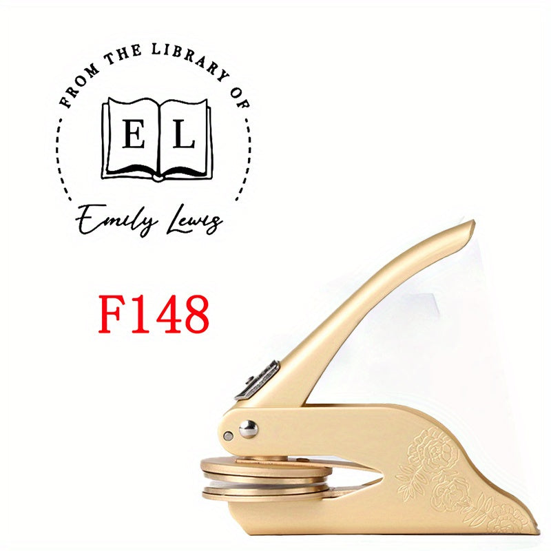 Plant and Book Story Golden Print Embosser Stamp, Printed Directly on Books, Notebooks, Tissues, Stickers, Paper\u002F Plastic Packaging, Make Exquisite Gifts and Books