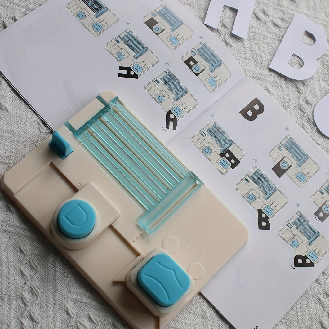 Letter&Number Punch Board Diy Handmade Tool For Greeting Cards, Comes With User Manual