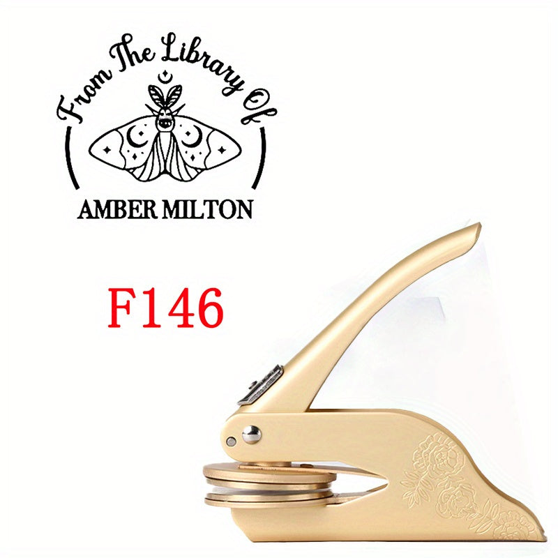 Plant and Book Story Golden Print Embosser Stamp, Printed Directly on Books, Notebooks, Tissues, Stickers, Paper\u002F Plastic Packaging, Make Exquisite Gifts and Books