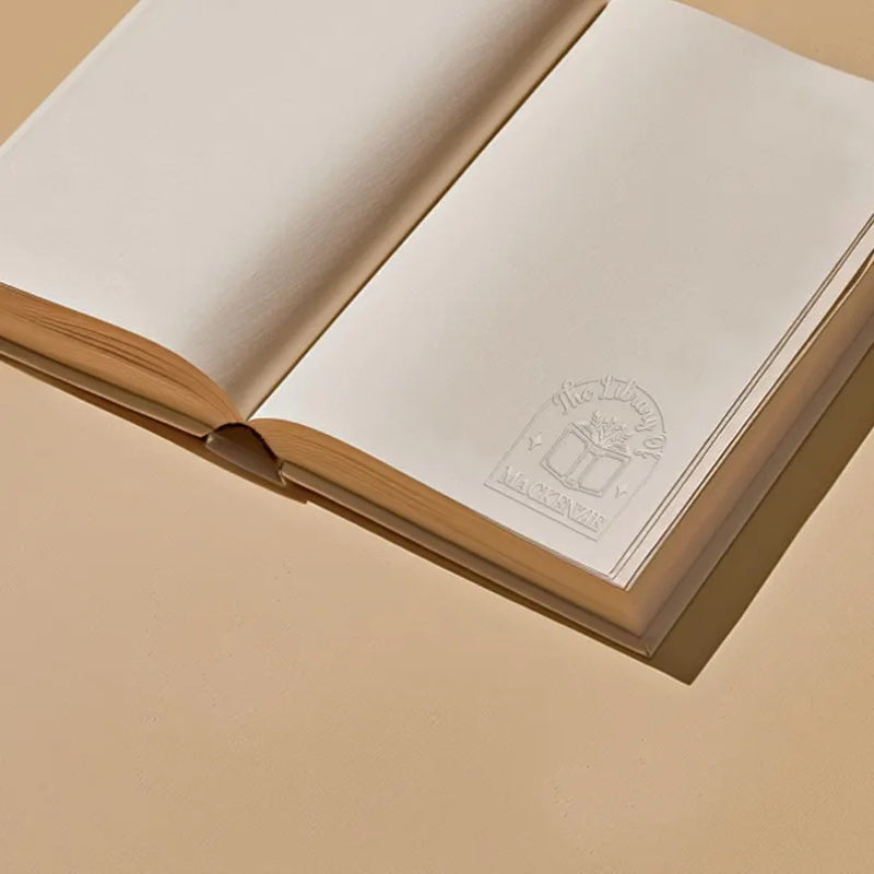 Plant and Book Story Golden Print Embosser Stamp, Printed Directly on Books, Notebooks, Tissues, Stickers, Paper\u002F Plastic Packaging, Make Exquisite Gifts and Books