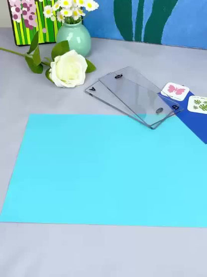 6 Colors Craft Buddy Scrapbook Die Cutting Embossing Machine\u002F1 Set A&B Acrylic Cutting Pads for DIY Scrapbooking Paper Crafts Cutter Machine Tool - PE Material, Battery-Free