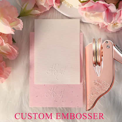 Mysterious Pattern Letter Series Rose Golden Print Embosser Stamp, Make Your Own Letter Seal, Printed Directly on Books, Tissues, Notebooks and Gift Boxes, Easy to Operate, Easy to Carry