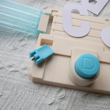 Letter&Number Punch Board Diy Handmade Tool For Greeting Cards, Comes With User Manual