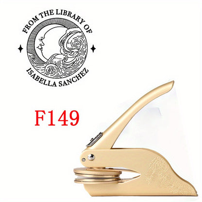 Plant and Book Story Golden Print Embosser Stamp, Printed Directly on Books, Notebooks, Tissues, Stickers, Paper\u002F Plastic Packaging, Make Exquisite Gifts and Books