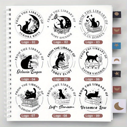 The Animal, Plant and Book Story Series Print Embosser Stamp, can be Printed Directly on Books, Notebooks, Tissues, Stickers, Paper\u002F Plastic Packaging, Beloved by Book Lovers and Pet Lovers