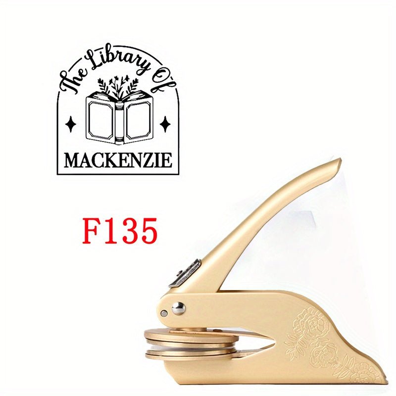 Plant and Book Story Golden Print Embosser Stamp, Printed Directly on Books, Notebooks, Tissues, Stickers, Paper\u002F Plastic Packaging, Make Exquisite Gifts and Books