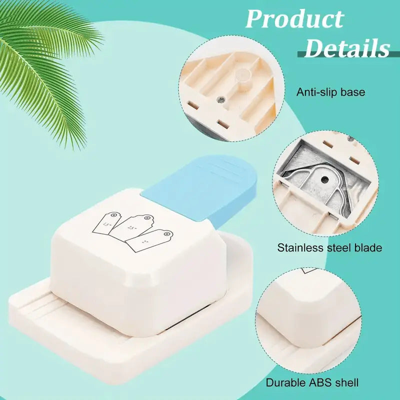 1pc Manual Heavy-Duty Label Embossing Machine - Non-Electric Craft Punch with Rounded Corner Hole, for Scrapbooking, Card Making, Invitations, Business Labels - Compatible with 1.5\