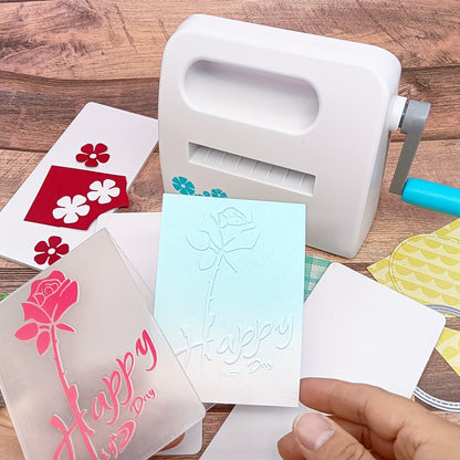 Alinacutle Mini Die Cut Machine Embossing Folder Use Machine, Manual Portable Embossing Machines Full Kit Included, For Art, Craft, Scrapbooking - Precise Cutting, Easy Operation, DIY Craftsmen And Beginners