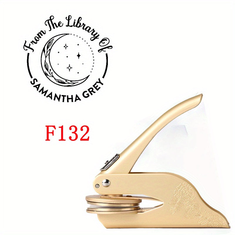 Plant and Book Story Golden Print Embosser Stamp, Printed Directly on Books, Notebooks, Tissues, Stickers, Paper\u002F Plastic Packaging, Make Exquisite Gifts and Books