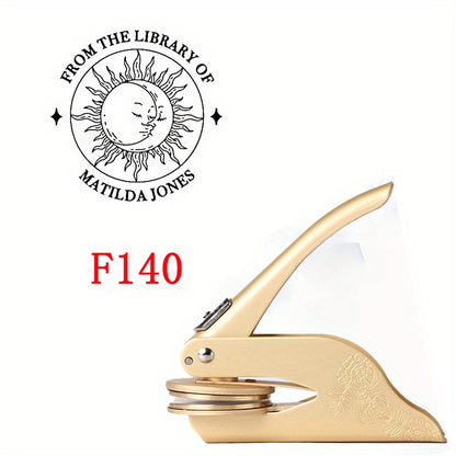 Plant and Book Story Golden Print Embosser Stamp, Printed Directly on Books, Notebooks, Tissues, Stickers, Paper\u002F Plastic Packaging, Make Exquisite Gifts and Books