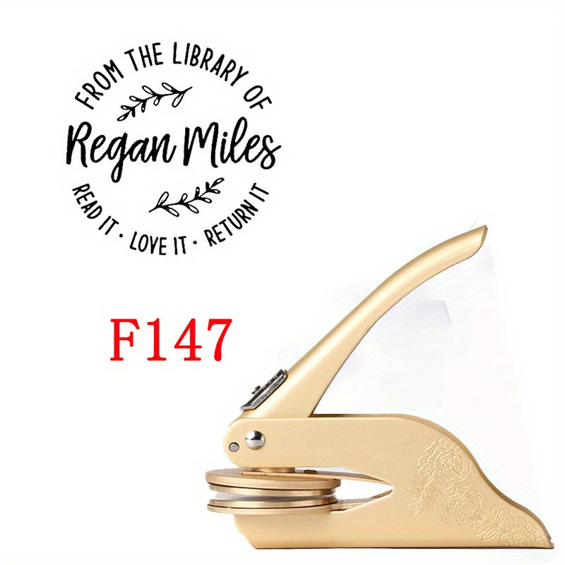 Plant and Book Story Golden Print Embosser Stamp, Printed Directly on Books, Notebooks, Tissues, Stickers, Paper\u002F Plastic Packaging, Make Exquisite Gifts and Books