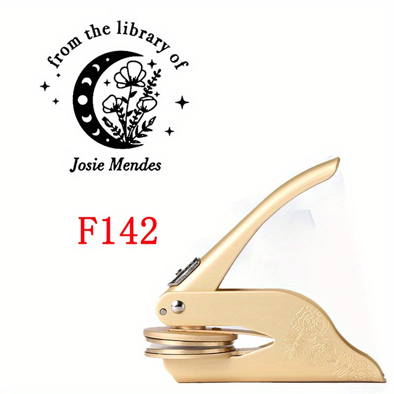 Plant and Book Story Golden Print Embosser Stamp, Printed Directly on Books, Notebooks, Tissues, Stickers, Paper\u002F Plastic Packaging, Make Exquisite Gifts and Books