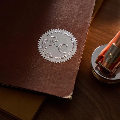 Mysterious Pattern Letter Series Rose Golden Print Embosser Stamp, Make Your Own Letter Seal, Printed Directly on Books, Tissues, Notebooks and Gift Boxes, Easy to Operate, Easy to Carry