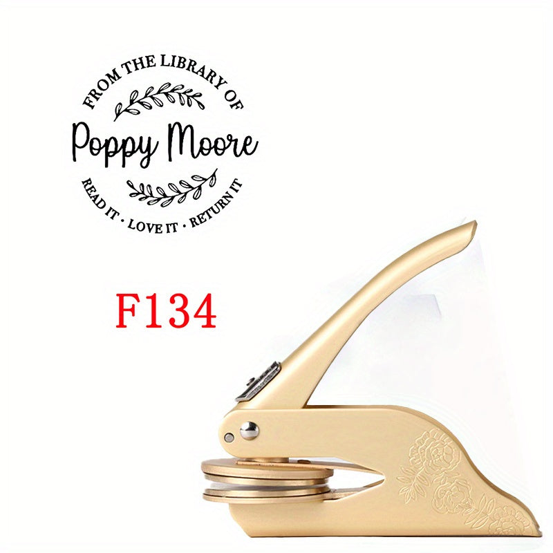 Plant and Book Story Golden Print Embosser Stamp, Printed Directly on Books, Notebooks, Tissues, Stickers, Paper\u002F Plastic Packaging, Make Exquisite Gifts and Books