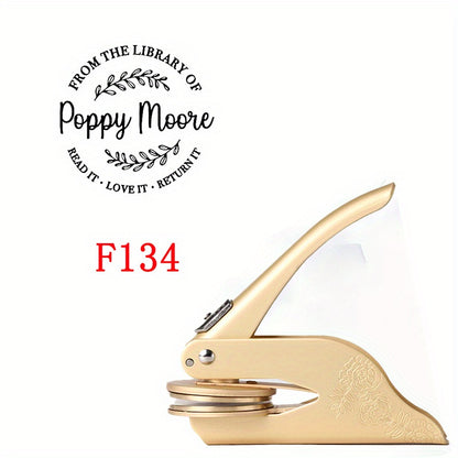 Plant and Book Story Golden Print Embosser Stamp, Printed Directly on Books, Notebooks, Tissues, Stickers, Paper\u002F Plastic Packaging, Make Exquisite Gifts and Books