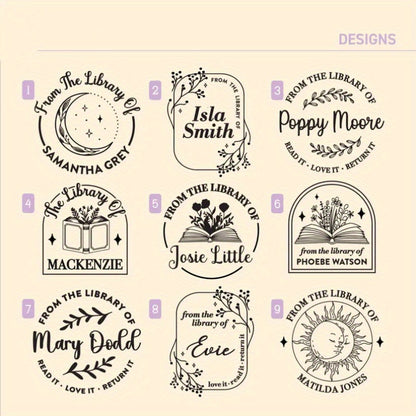 Plant and Book Story Golden Print Embosser Stamp, Printed Directly on Books, Notebooks, Tissues, Stickers, Paper\u002F Plastic Packaging, Make Exquisite Gifts and Books