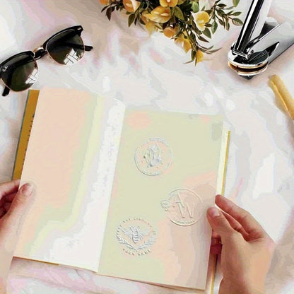 The Animal, Plant and Book Story Series Print Embosser Stamp, can be Printed Directly on Books, Notebooks, Tissues, Stickers, Paper\u002F Plastic Packaging, Beloved by Book Lovers and Pet Lovers