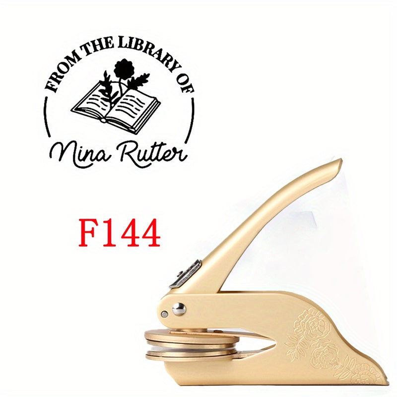 Plant and Book Story Golden Print Embosser Stamp, Printed Directly on Books, Notebooks, Tissues, Stickers, Paper\u002F Plastic Packaging, Make Exquisite Gifts and Books