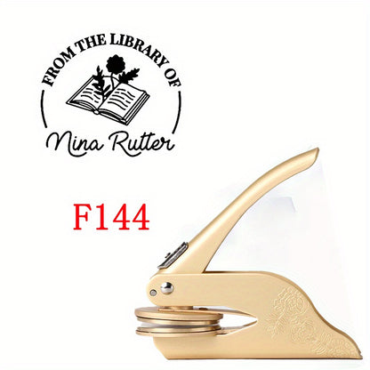 Plant and Book Story Golden Print Embosser Stamp, Printed Directly on Books, Notebooks, Tissues, Stickers, Paper\u002F Plastic Packaging, Make Exquisite Gifts and Books