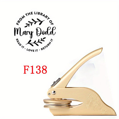 Plant and Book Story Golden Print Embosser Stamp, Printed Directly on Books, Notebooks, Tissues, Stickers, Paper\u002F Plastic Packaging, Make Exquisite Gifts and Books