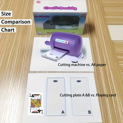 6 Colors Craft Buddy Scrapbook Die Cutting Embossing Machine\u002F1 Set A&B Acrylic Cutting Pads for DIY Scrapbooking Paper Crafts Cutter Machine Tool - PE Material, Battery-Free