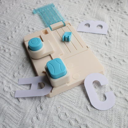 Letter&Number Punch Board Diy Handmade Tool For Greeting Cards, Comes With User Manual