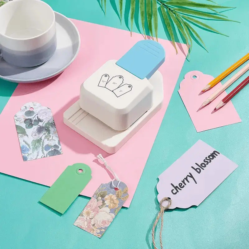 1pc Manual Heavy-Duty Label Embossing Machine - Non-Electric Craft Punch with Rounded Corner Hole, for Scrapbooking, Card Making, Invitations, Business Labels - Compatible with 1.5\