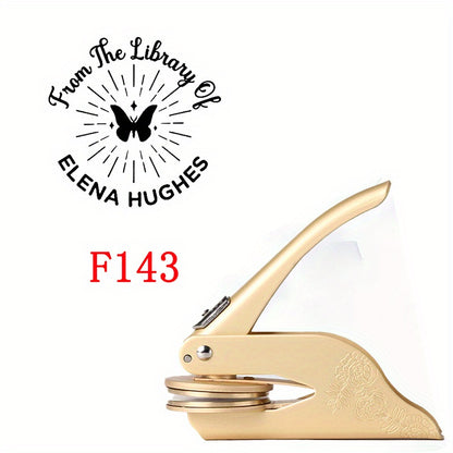 Plant and Book Story Golden Print Embosser Stamp, Printed Directly on Books, Notebooks, Tissues, Stickers, Paper\u002F Plastic Packaging, Make Exquisite Gifts and Books