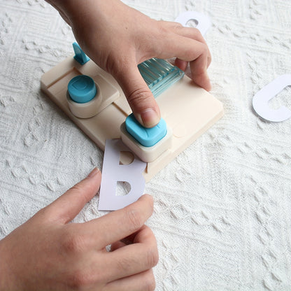 Letter&Number Punch Board Diy Handmade Tool For Greeting Cards, Comes With User Manual