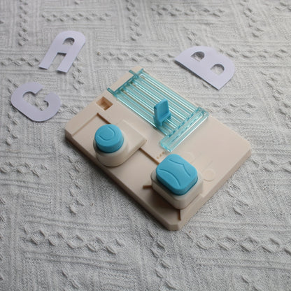 Letter&Number Punch Board Diy Handmade Tool For Greeting Cards, Comes With User Manual