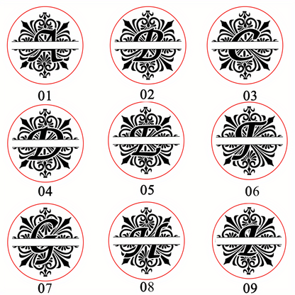 Mysterious Pattern Letter Series Rose Golden Print Embosser Stamp, Make Your Own Letter Seal, Printed Directly on Books, Tissues, Notebooks and Gift Boxes, Easy to Operate, Easy to Carry